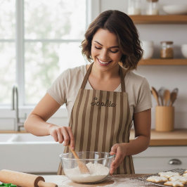 Personalized Stripe Apron for Kids and Adults Schürze
