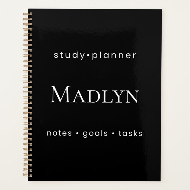 Personalized Study  Weekly Planner  Planer (Vorderseite)