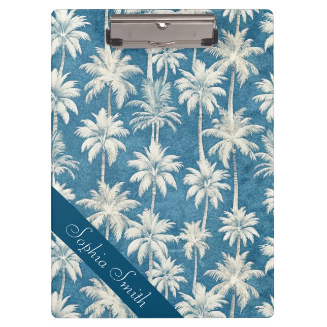 Personalized Summer on the Beach Klemmbrett (Vorderseite)