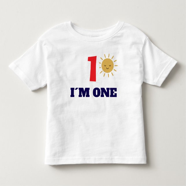 Personalized Sun Birthday T-Shirt – Custom Number  (Vorderseite)