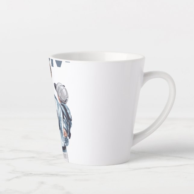 Personalized Super Mom with Son and Daughter Gift Milchtasse (Rechts)