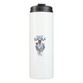 Personalized Super Mom with Son and Daughter Gift Thermosbecher