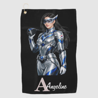 Personalized Superhero Golf Towel Golfhandtuch
