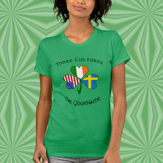 Personalized Sweden Ireland USA Shamrock Women’s T-Shirt