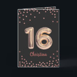 Personalized Sweet 16 Happy 16th Birthday Glitter Karte<br><div class="desc">Personalized Sweet 16 Happy 16th Birthday Glitter</div>