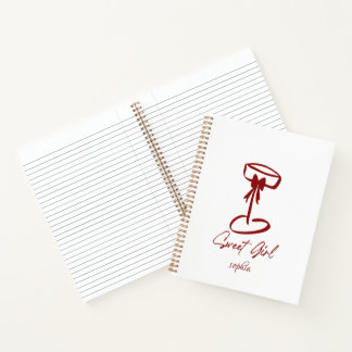 Personalized Sweet Girl Notebook Coquette  Notizbuch