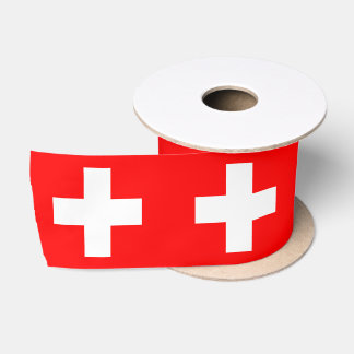 Personalized Switzerland Flag Schweiz Swiss Europe Satinband