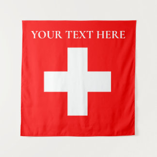 Personalized Switzerland Flag Schweiz Swiss Europe Wandteppich