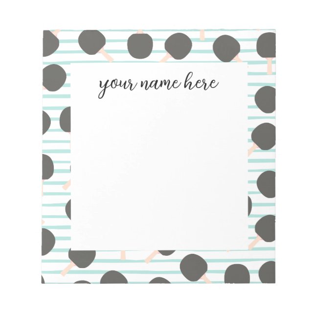 Personalized Table Tennis Notepad Notizblock (Vorderseite)