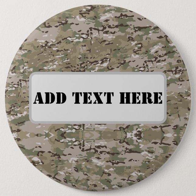 Personalized Tactical Military Camo Button (Vorderseite)
