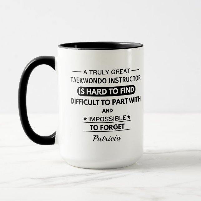 Personalized Taekwondo Instructor Tasse (Links)