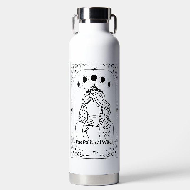 Personalized Tarot Feminist Witch Political Whimsy Trinkflasche (Vorderseite)