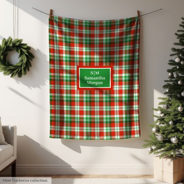 Personalized Tartan Blanket Elegant Holiday Gift Fleecedecke (Personalized Tartan Blanket Elegant Holiday Gift)