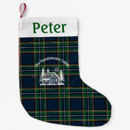 Personalized Tartan Family Cabin Christmas Kleiner Weihnachtsstrumpf