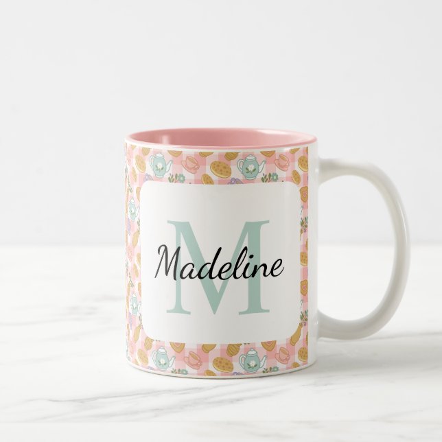 Personalized Tea Lover & Baker Monogram Name Mug (Droit)