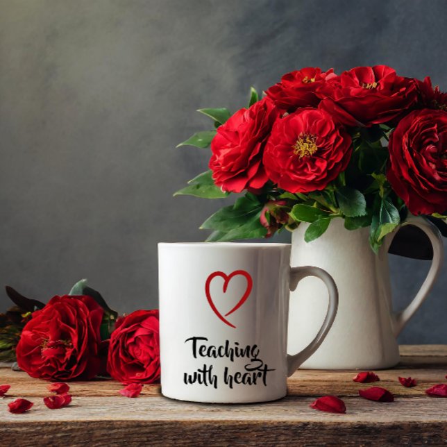 Personalized Teacher Appreciation Heart Frame Tasse (Von Creator hochgeladen)