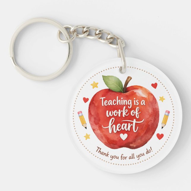 Personalized Teacher Appreciation Keychain (Devant)