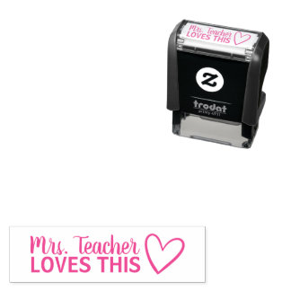 Personalized Teacher LOVES This Stamp Permastempel