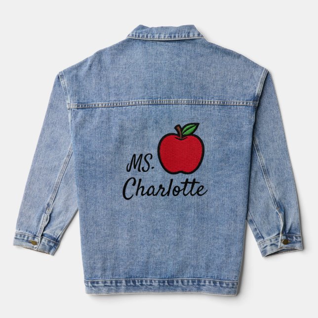 Personalized Teacher Name Red Apple Quarter (Verso)