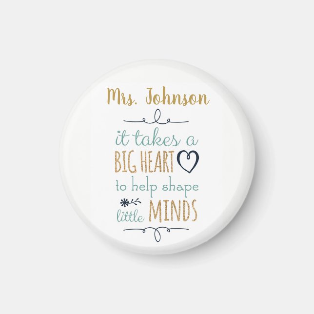 Personalized Teacher Quote Gift Magnet (Vorne)