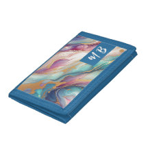 Personalized Teal Blue Purple Pink Gold Marble Art