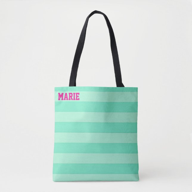 Personalized Teal shades of green Shopping Tasche (Vorderseite)