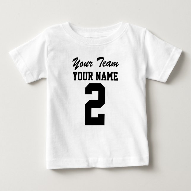 Personalized Team Athletic Baby Sports Jersey Tee (Vorderseite)