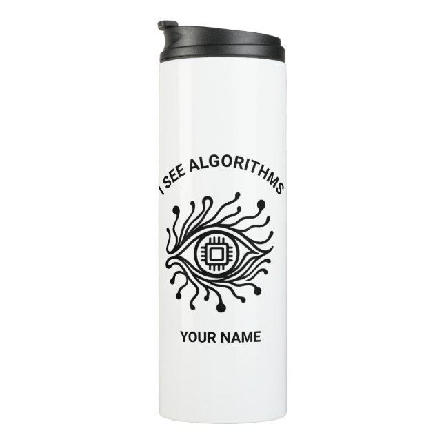 Personalized Tech Thermal Tumbler with Custom Text Thermosbecher (Nach rechts gedreht)
