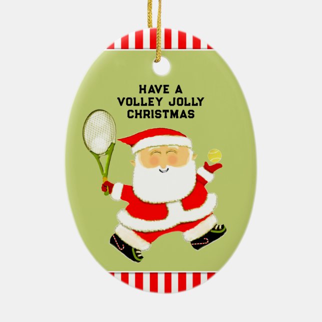 Personalized Tennis Gift Keramik Ornament (Hinten)