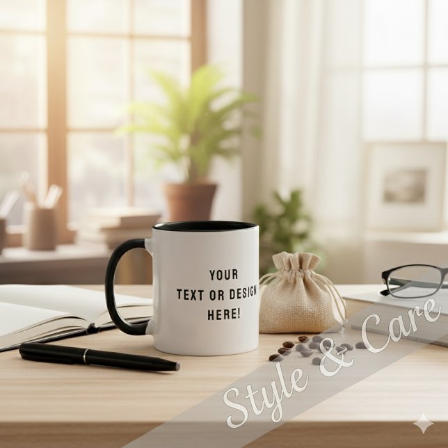 Personalized Text Ceramic Combo Coffee Mug Tasse (Personalized Text Ceramic Combo Coffee Mug)