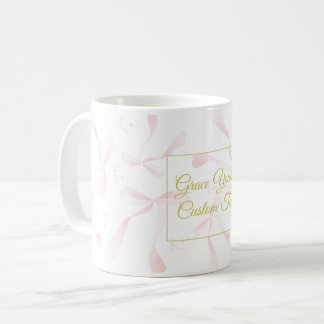 Personalized Text Watercolor Ribbon Pattern Design Kaffeetasse