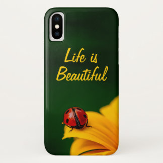 Personalized Text with Ladybug and Sunflower Case-Mate iPhone Hülle