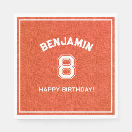 Personalized textured Basketball Party kids Napkin Serviette