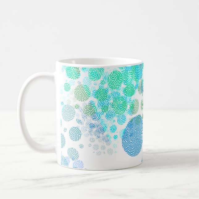 Personalized Textured Polka Dot Kaffeetasse (Links)