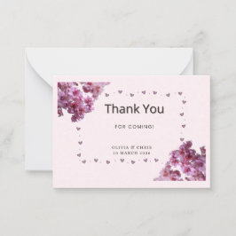 Personalized Thank You Card | Cherry Blossom Flora Mitteilungskarte