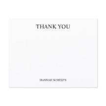 Personalized Thank You Classic Elegant Minimalist
