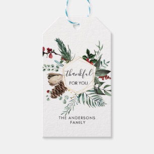 Personalized Thankful for you! Geschenkanhänger