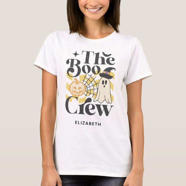 Personalized The Boo Crew Halloween T-Shirt (Devant)