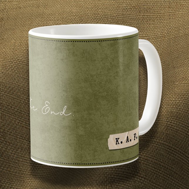 Personalized "The End" Moss Green Mug  (Créateur téléchargé)