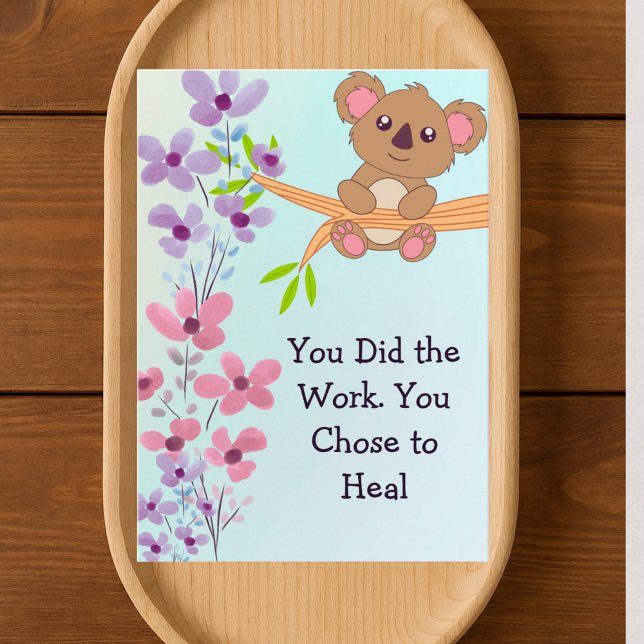 Personalized Therapist Client Blue Pastel Floral Dankeskarte (Von Creator hochgeladen)