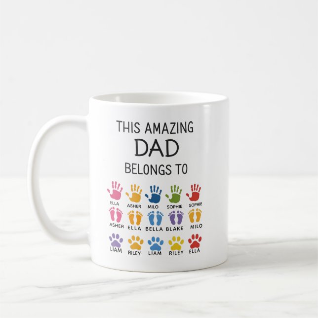 Personalized This Amazing Dad Belongs To | Custom  Kaffeetasse (Links)