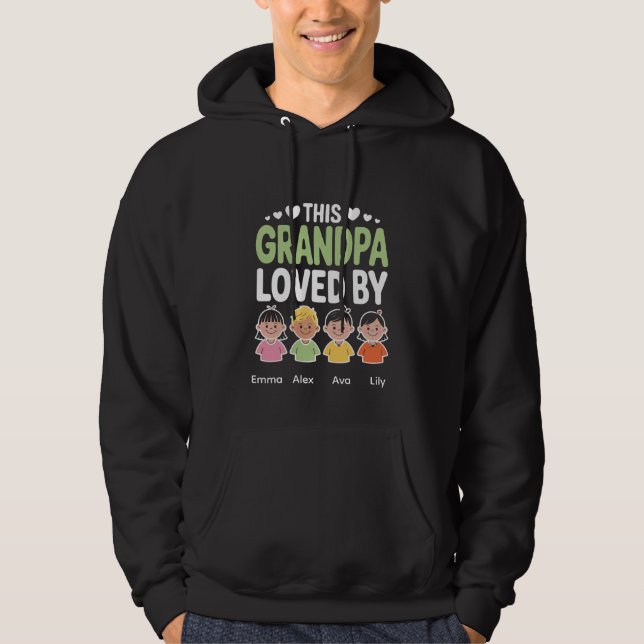 Personalized This Grandpa Loved By – Custom Kids  Hoodie (Vorderseite)