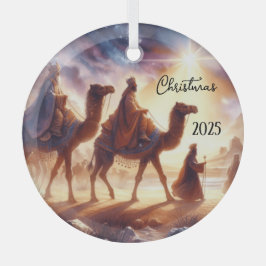 Personalized Three Wise Men Caravan  Ornament Aus Glas