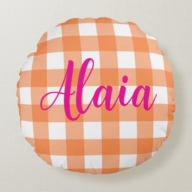 Personalized Throw Pillow Rundes Kissen (Vorderseite)