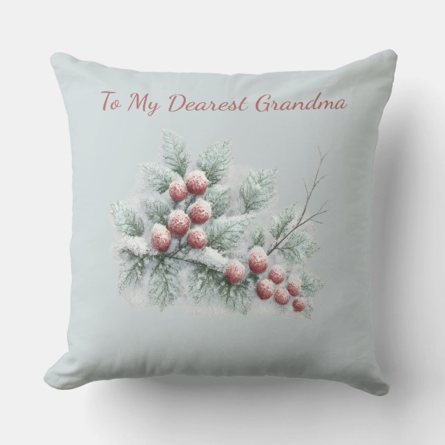 Personalized To My Dearest Grandma Frosted Winter  Kissen (Vorderseite)