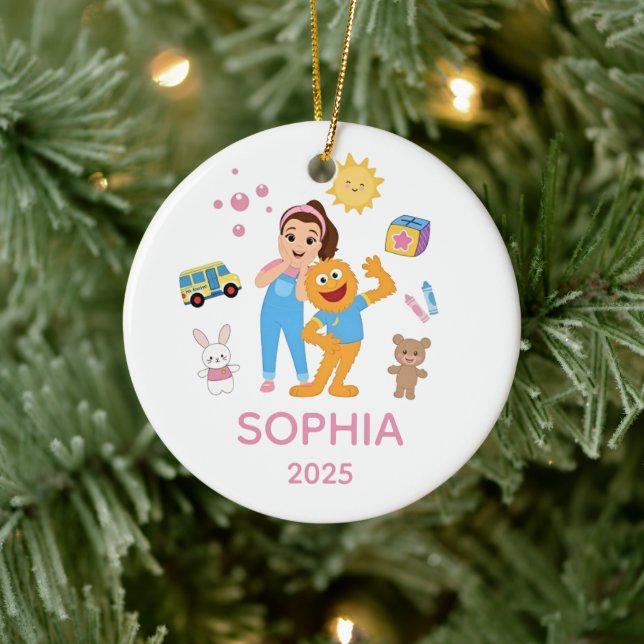 Personalized Toddler Ornament, Ms. Rachel Ornament (Baum)