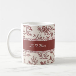 Personalized Toile De Jouy Mug Custom Name Date Gi Kaffeetasse