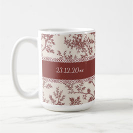 Personalized Toile De Jouy Mug Custom Name Date Gi Kaffeetasse