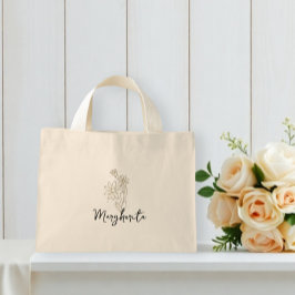 personalized tote bags with flowers  mini stoffbeutel