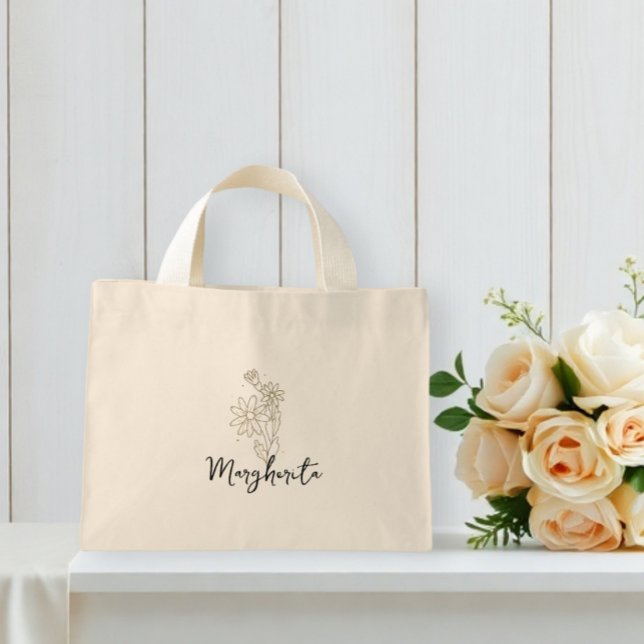 personalized tote bags with flowers  mini stoffbeutel (Von Creator hochgeladen)